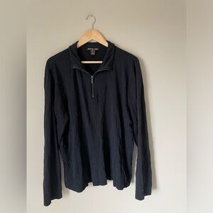 black 100% cotton quarter-zip pullover sweater from Michael Kors NWOT size L